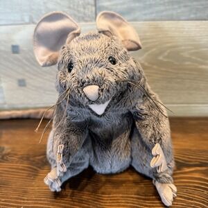 Folkmanis Gray Mouse Hand Puppet Plush Stuffed Animal Toy Rat Large Soft Fluffy